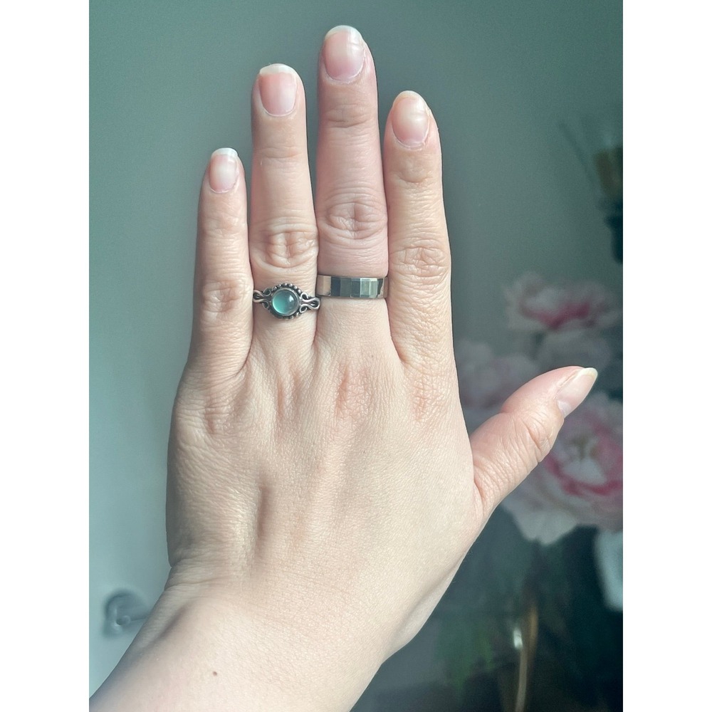 Artisan Chalcedony in 925 boho silver ring size 10 - Picture 10 of 12